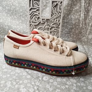 Keds Beige Linen Espedrilles Sneakers NWOT